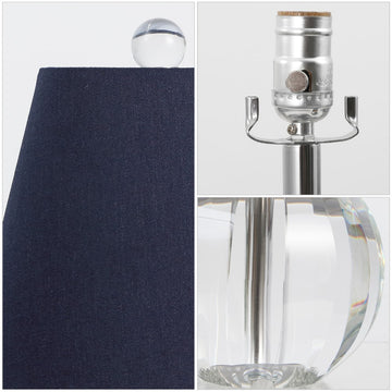 Goddard 16" Crystal Ball/Metal LED Table Lamp